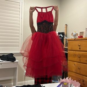 Cute Red Latina ballet dress